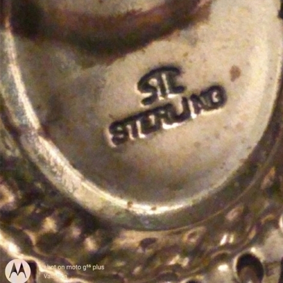 VINTAGE STC Sterl.Silver Onyx Concho Fringe Drop Earrings **WKEND SALE PRICE** - Picture 8 of 12